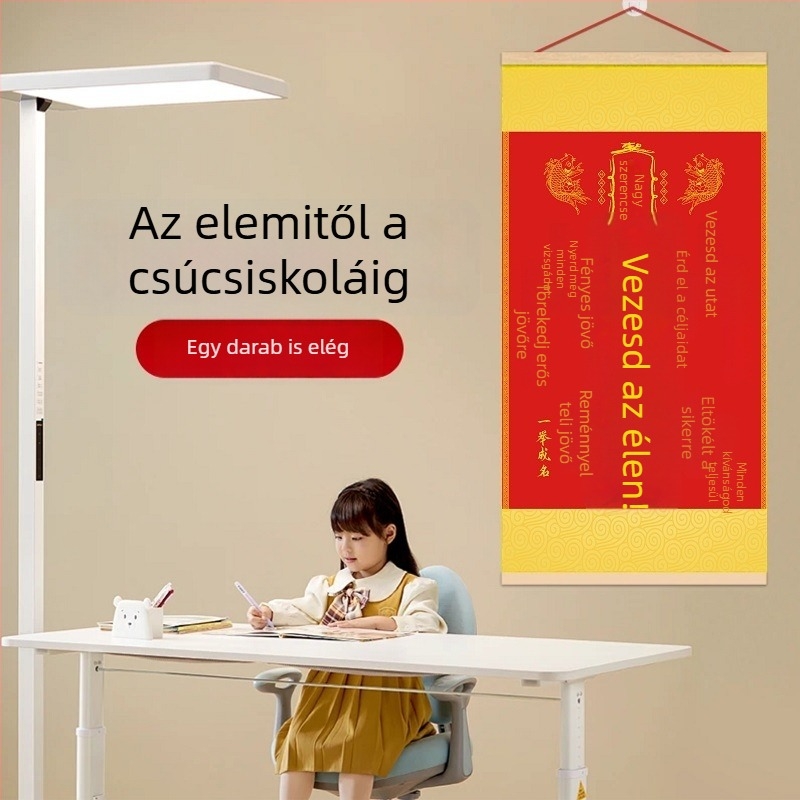 Akadémiai sikerhez tervezett kalligráfiai függő tekercs — falidekor az osztályban és éjjeliszekrény melletti dekoráció, ajándék
