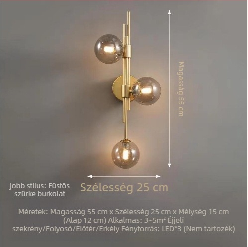 Hálószobai falikar krém színű, francia retro stílusú, skandináv minimalist design, nappali TV-háttérhez
