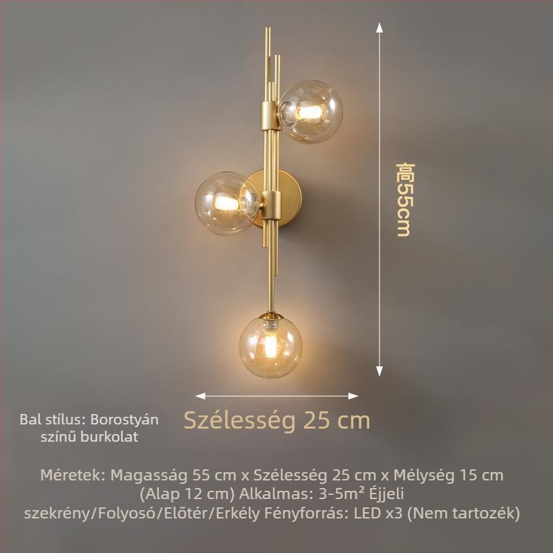 Hálószobai falikar krém színű, francia retro stílusú, skandináv minimalist design, nappali TV-háttérhez