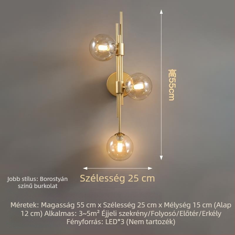Hálószobai falikar krém színű, francia retro stílusú, skandináv minimalist design, nappali TV-háttérhez