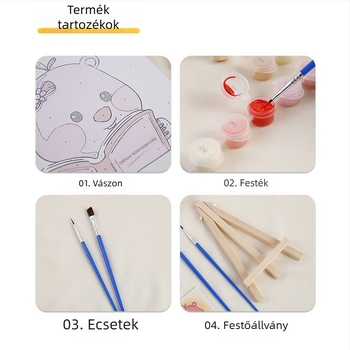 Egyéni DIY digitális olajfestmény anime karakterekkel - kézzel festett digitális műalkotás színek egyeztetéséhez