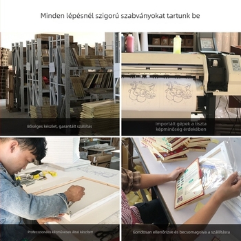 DIY digitális olajfestmény – kézzel festett színes tájkép, dekoratív festmény 6178 Otthon Harmónia