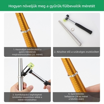 Ékszer-szabályozó és formázó eszköz fülbevalókhoz és gyűrűkhöz