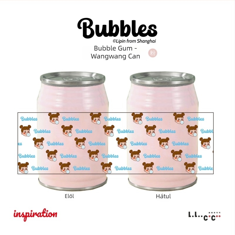 Cuki karikatúra Bubble Gum dizájnnal hőtartó pohár, 316 rozsdamentes acélból, kompakt és könnyen hordozható
