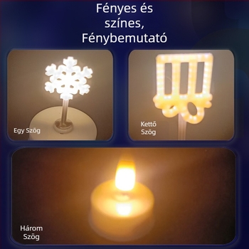 Kreatív formájú LED gyertya születésnapi és eljegyzési dekorációhoz