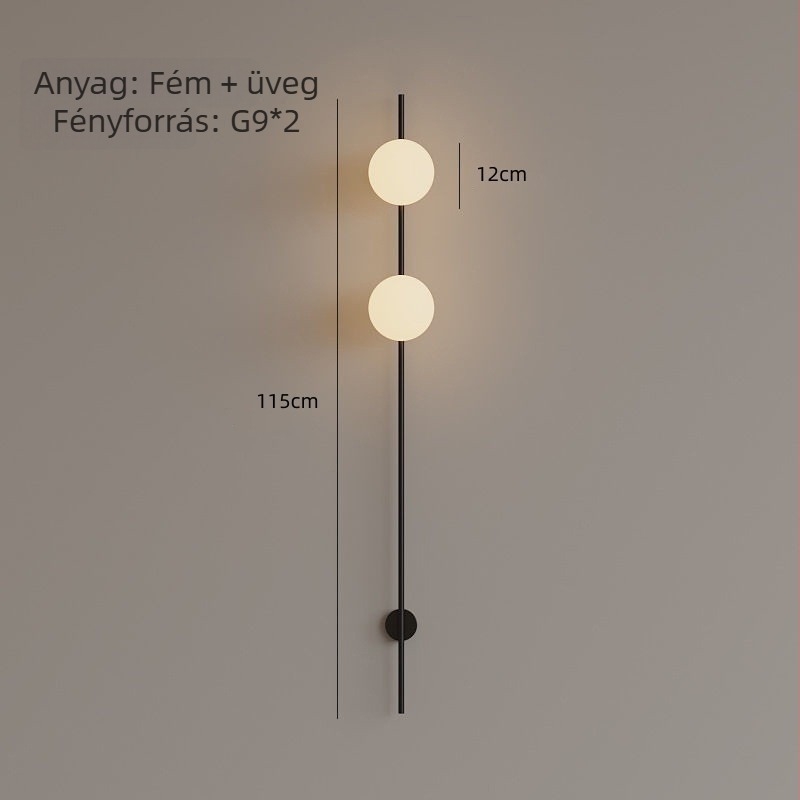 Északi minimalist falikar üveges árnyékolóval – hálószobába, nappaliba, folyosóra és a bejárathoz
