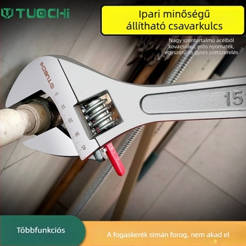 12 hüvelykes állítható csavarkulcs készlet, többfunkciós, nagy nyílású