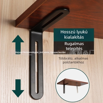 Rozsdamentes acélból készült háromszög konzol bútorokhoz, L‑alakú polctartó, állítható sarokcsatlakozó gardróbhoz