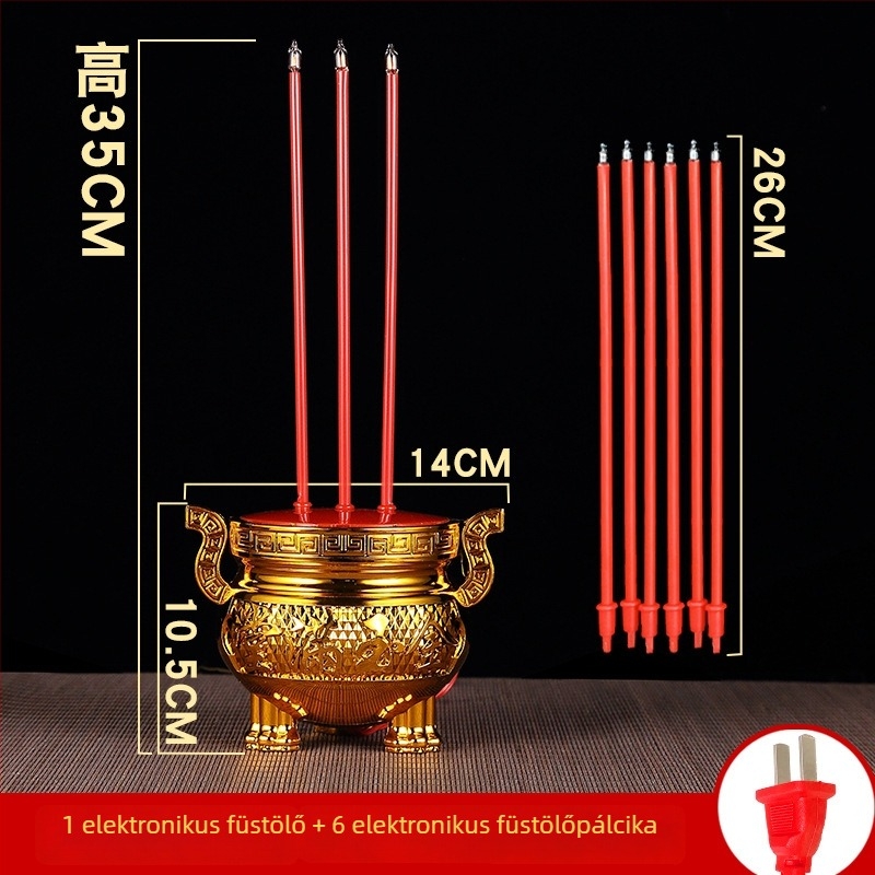 Konnektorba dugható LED füstölő lámpa Buddha imádatához, gazdagság áldás, házavató dekoráció