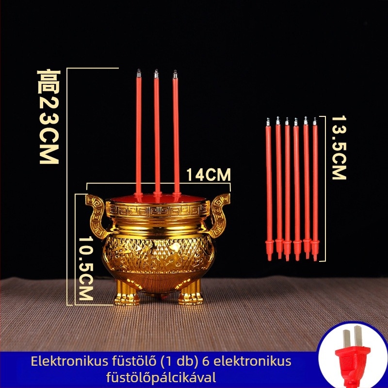 Konnektorba dugható LED füstölő lámpa Buddha imádatához, gazdagság áldás, házavató dekoráció