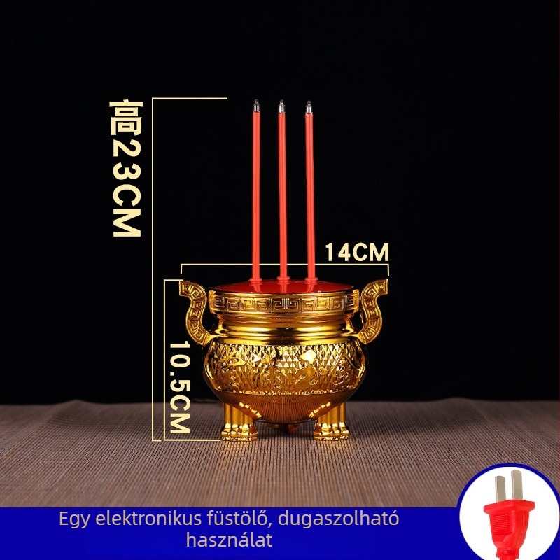 Konnektorba dugható LED füstölő lámpa Buddha imádatához, gazdagság áldás, házavató dekoráció
