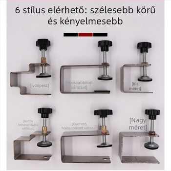 Rozsdamentes acélból készült szekrényajtó szerelési segédklipsz – faipari pozicionáló eszköz
