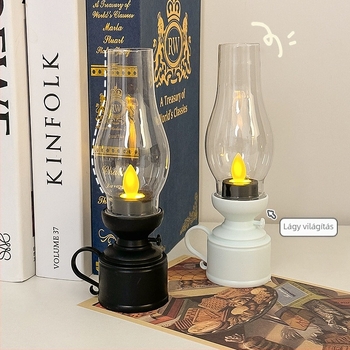 Kreatív retro LED keroszinlámpa-stílusú asztali dísz, éjszakai fény