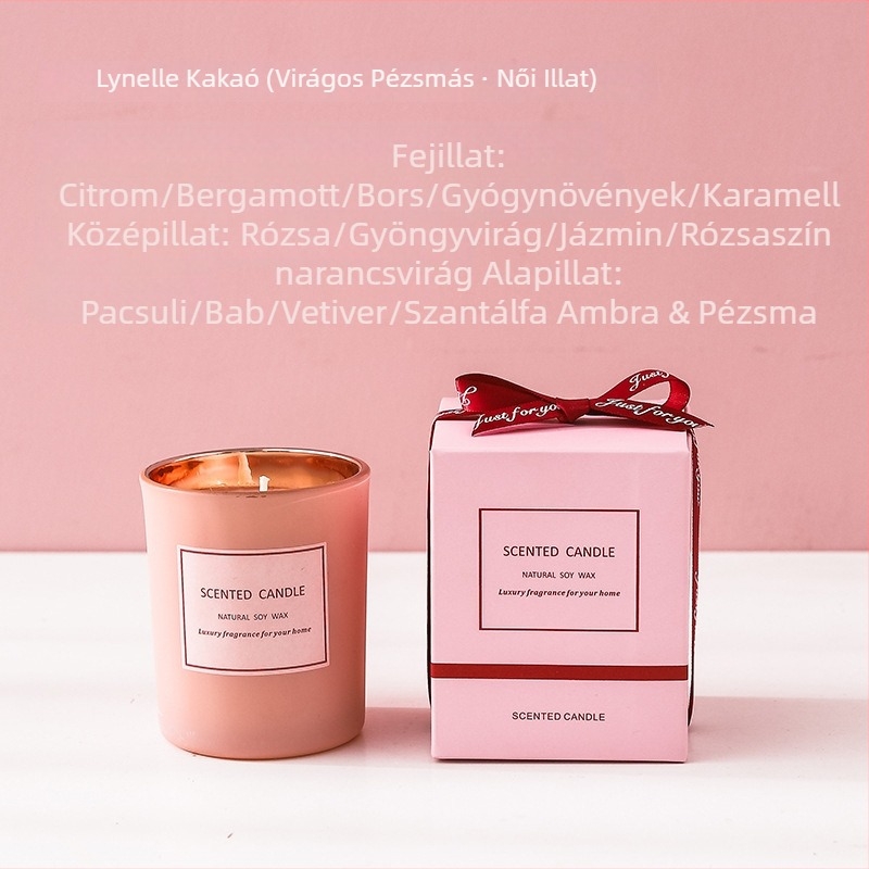 Logó nélküli elektroplatált üvegből készült aromaterápiás gyertya, Valentin-napi ajándék