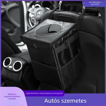 Oxford szövetből készült autós szemetes, összecsukható, mosható, vízálló, akasztós