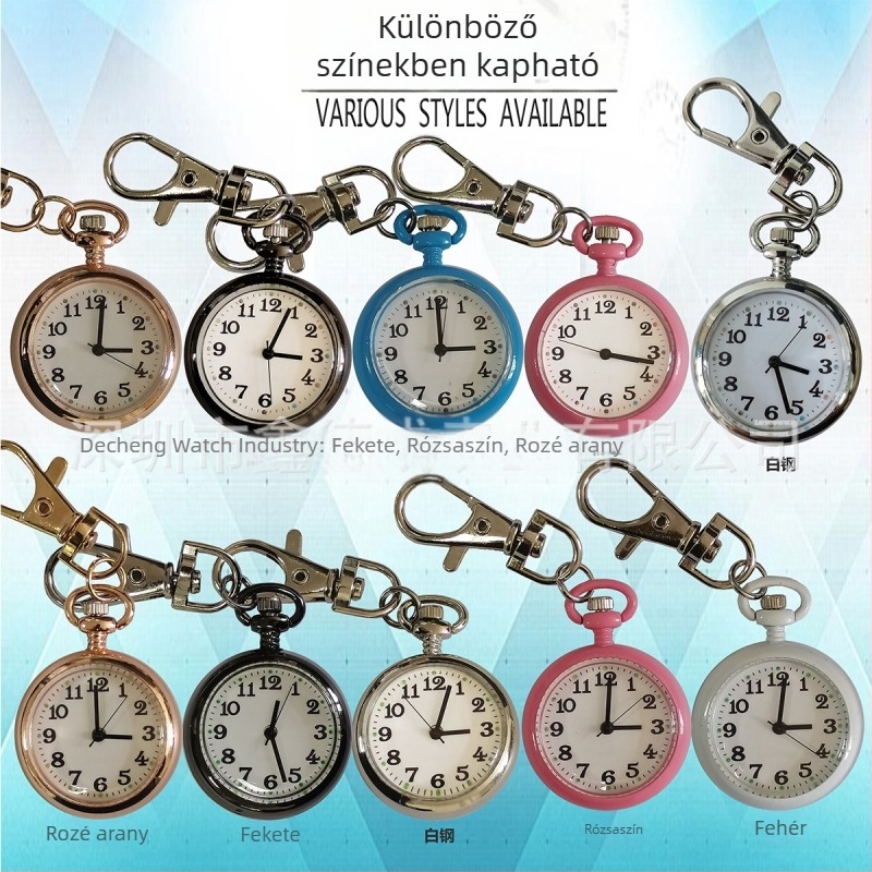 Diákok számára kulcstartó zsebóra, kompakt, színes óra tanuláshoz és vizsgákhoz