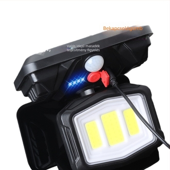Napelemes háromfejű összecsukható falikar PIR-szenzorral, éjszaka automatikus felkapcsolással, kültéri udvarra (135 COB LED)