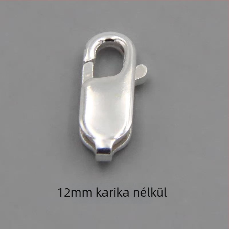 S925 ezüst – négyszögletes csat és rugós homárcsat kapocs karkötők és nyakláncok DIY ékszerkiegészítő