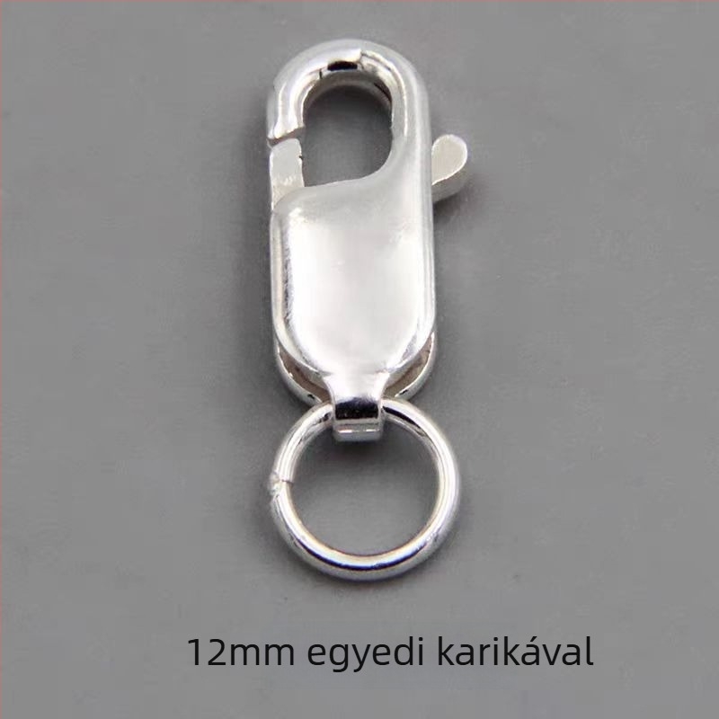 S925 ezüst – négyszögletes csat és rugós homárcsat kapocs karkötők és nyakláncok DIY ékszerkiegészítő