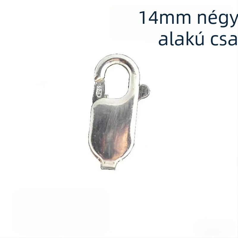 S925 ezüst – négyszögletes csat és rugós homárcsat kapocs karkötők és nyakláncok DIY ékszerkiegészítő