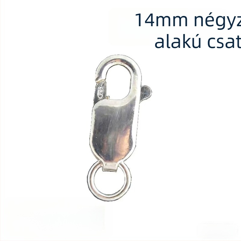 S925 ezüst – négyszögletes csat és rugós homárcsat kapocs karkötők és nyakláncok DIY ékszerkiegészítő