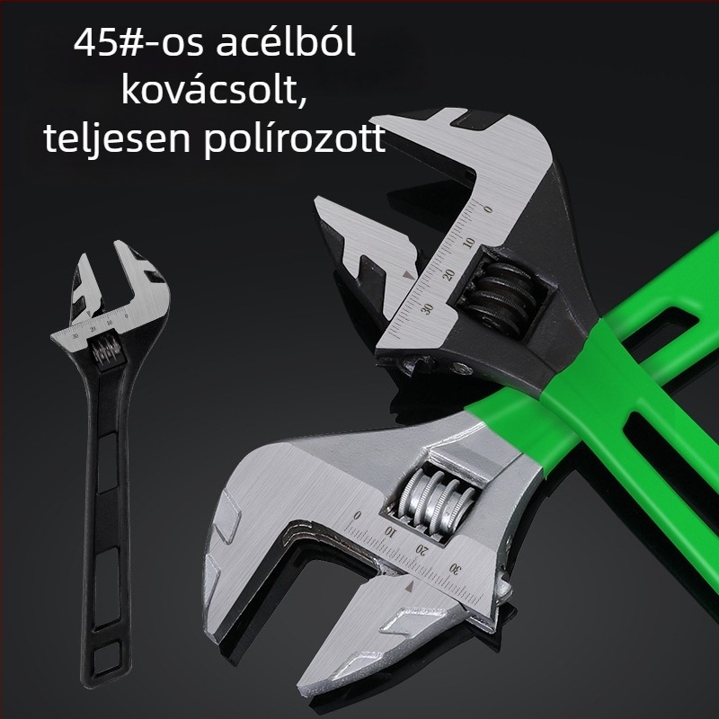 Könnyű, nagy nyílású állítható villáskulcs fürdőszobához, többfunkciós