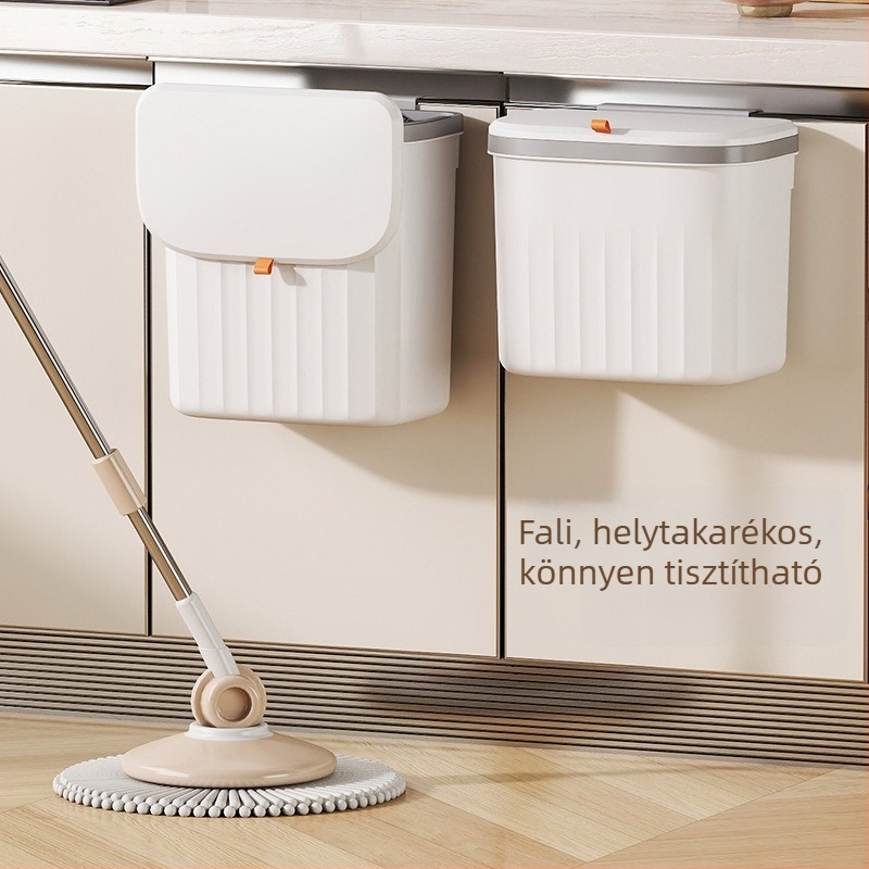 Fúrás nélküli szemetes szekrényajtókhoz, falra szerelhető, összecsukható fürdőszobai tároló
