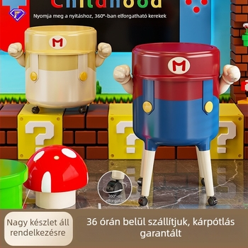 Elegáns, nagy kapacitású szemetes a nappaliba, mozgatható, magas, fedeles