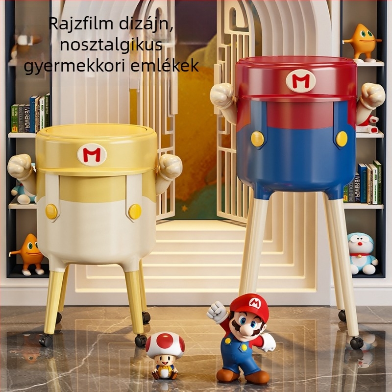 Elegáns, nagy kapacitású szemetes a nappaliba, mozgatható, magas, fedeles