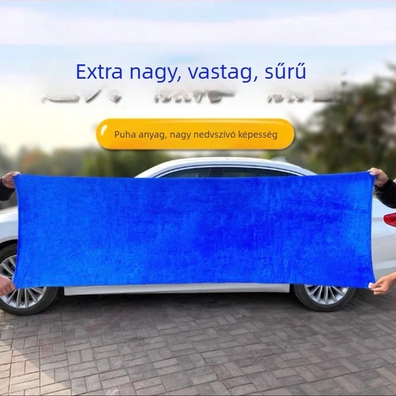 Mikroszálas autómosó törölköző, extra hosszú, nagy méretű, nedvszívó, szöszmentes, vastagított
