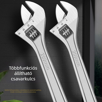 Állítható kulcs – nagy nyílású fej, rövid nyél, többfunkciós