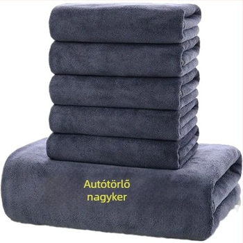 Mikroszálas autómosó kendő, vastag, nedvszívó, szöszmentes, nagy méretű, autóhoz
