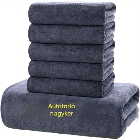Mikroszálas autómosó kendő, vastag, nedvszívó, szöszmentes, nagy méretű, autóhoz