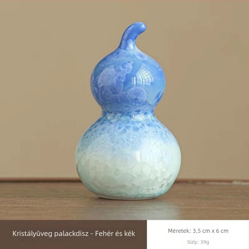 Kerámiából készült forgó dísz kalabash formájú, beltéri asztalhoz és az autó belső részéhez, kreatív dekoratív ajándék