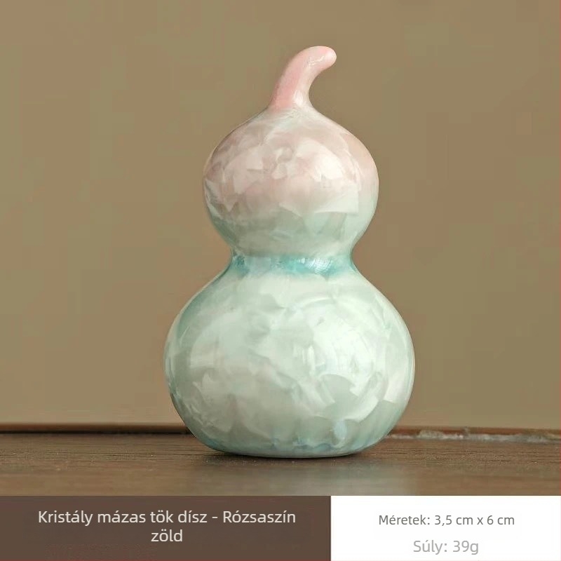 Kerámiából készült forgó dísz kalabash formájú, beltéri asztalhoz és az autó belső részéhez, kreatív dekoratív ajándék