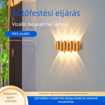 Kültéri vízálló LED-fali lámpa, kétfejű, külső falra, ideális villákhoz, éttermekhez, udvarokhoz és erkélyekhez