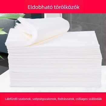 Egyszer használatos pedikűr törölközők, láb törölközők fa cellulózból, sima szövésű nem szőtt törölközők