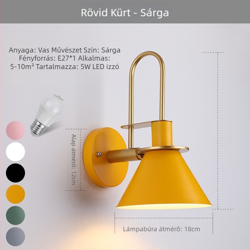Skandináv stílusú, modern minimalist falikar nappalira és hálószobába, dekoratív kürt alakú dizájn makaron színekben