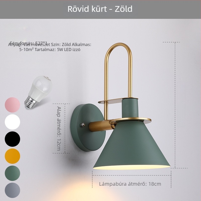 Skandináv stílusú, modern minimalist falikar nappalira és hálószobába, dekoratív kürt alakú dizájn makaron színekben