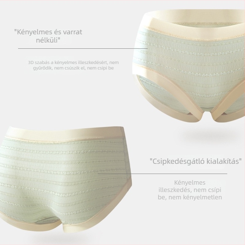 Lányoknak szóló egyedi csomagolású alsóneműk, pamut antibakteriális intim résszel, nylon anyag, középmagas derék, virágos és csíkos mintákkal