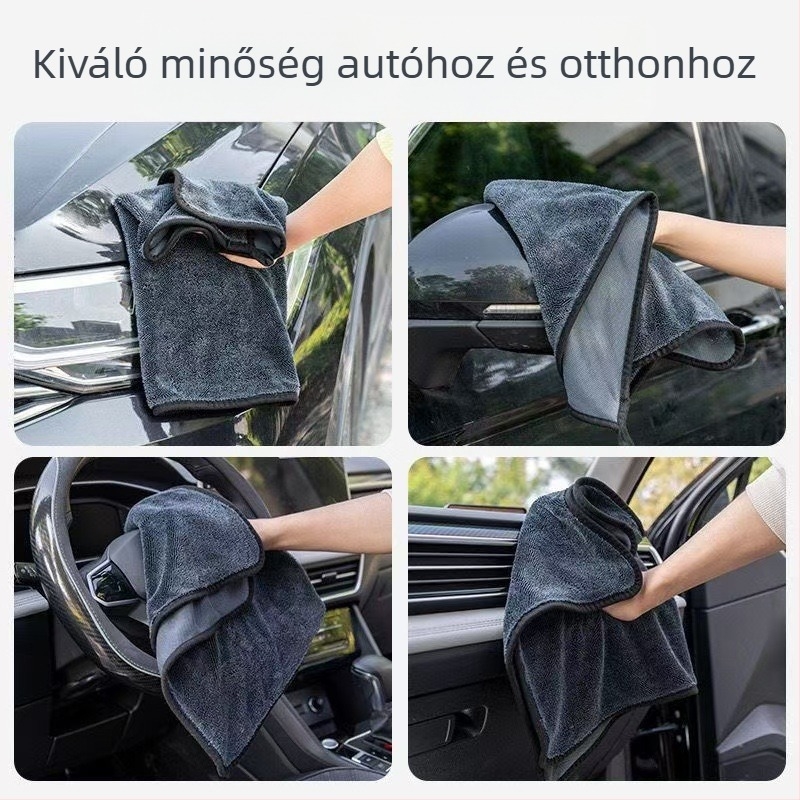 Finom rostú mikroszálas autómosó kendő, foltmentes tisztítás, gyorsan szárad