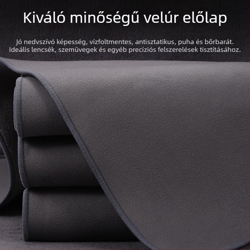 Autóápolási kendő szintetikus velúrból és korall fleece-ből, vastított, nedvszívó, szöszmentes, nyommentes belső tisztításra, nagy méret
