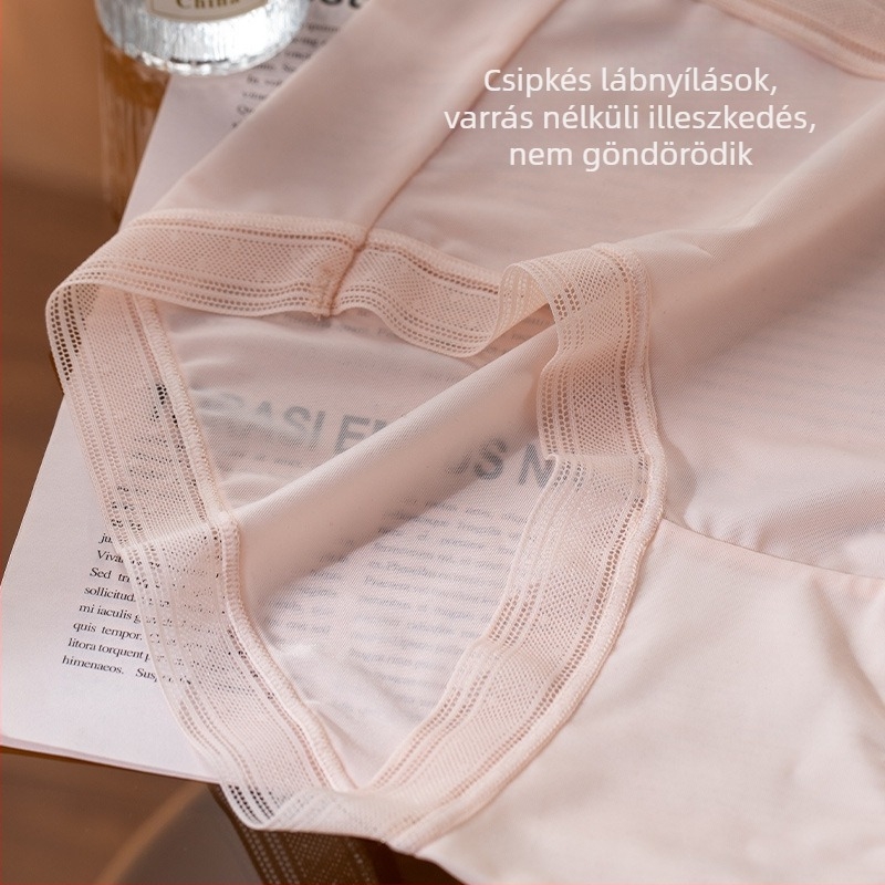 Női középmagas derekú kötött fehérnemű, 5A mulberry selyem antibakteriális bélés, egyszínű, lélegző
