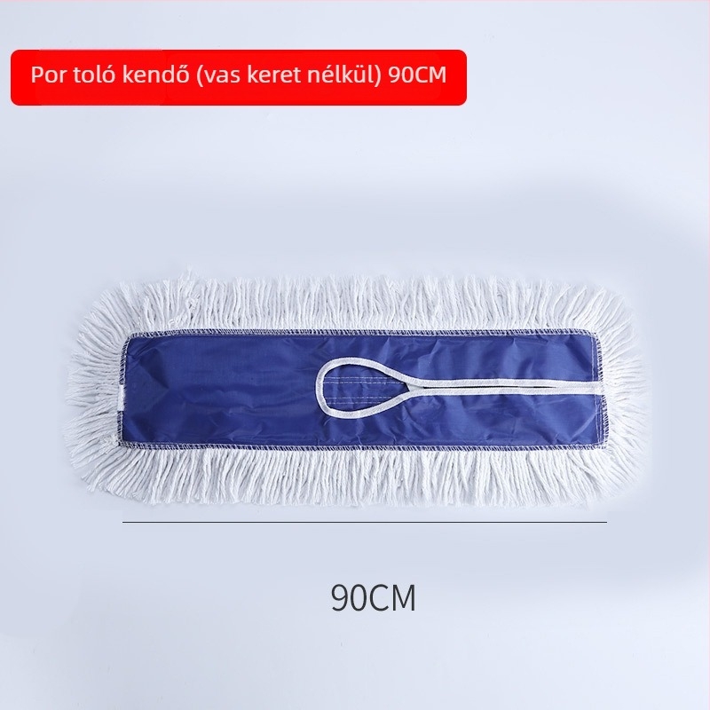 Széles, sík mop pamutszálból, alumínium nyéllel, gyár- és műhelyhasználatra