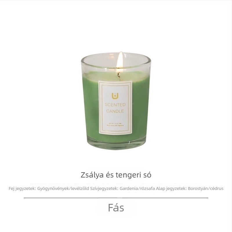 Füstmentes aromaterápiás gyertya üvegpohárral, szójaviasz, hosszú ideig tartó illat otthonra, születésnapra ajándék