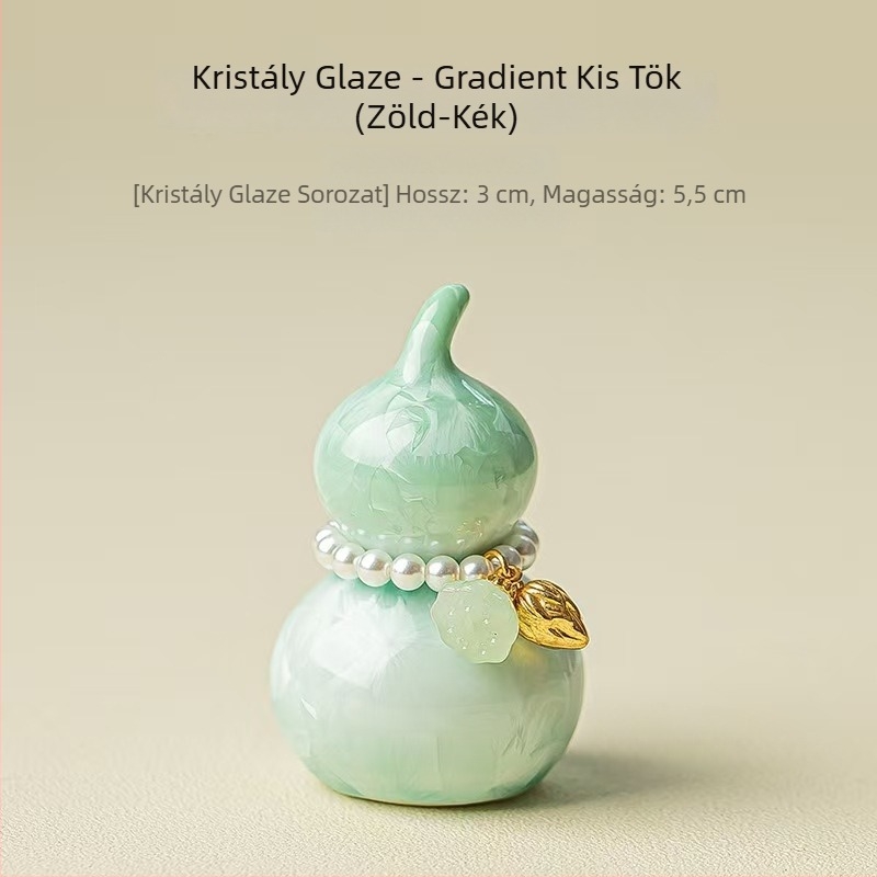 Kreatív kerámia mini tök kristályglazúrral, gradiensekben, teaceremónia fedőtartó dekoráció