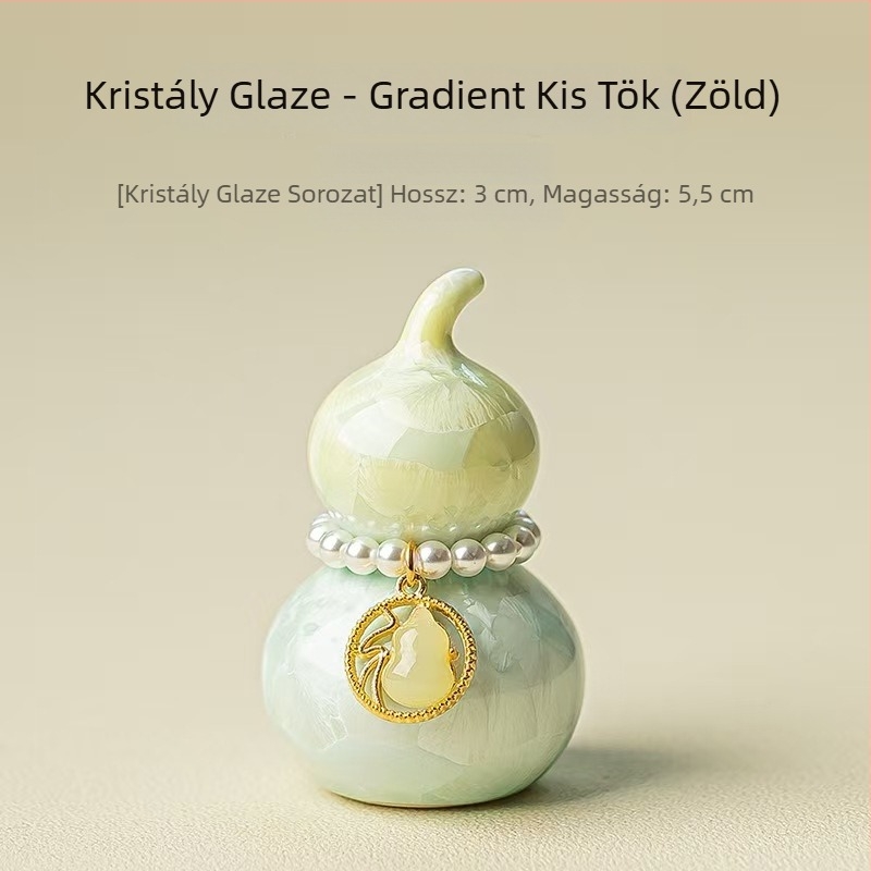 Kreatív kerámia mini tök kristályglazúrral, gradiensekben, teaceremónia fedőtartó dekoráció