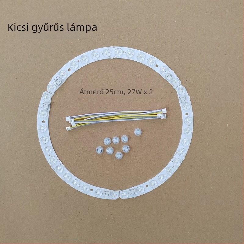Cookie mennyezeti lámpa görbült LED-szalaggal és lencsével, háromszínű dimmelés, 31 cm és 37 cm méretben