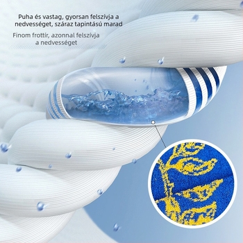Otthoni használatra szánt vastag pamut törölköző jacquard szövésű, edzés/fitnesz törölköző logóval
