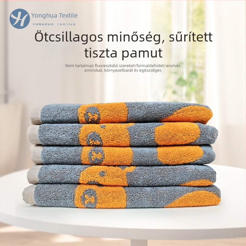 Otthoni használatra szánt vastag pamut törölköző jacquard szövésű, edzés/fitnesz törölköző logóval